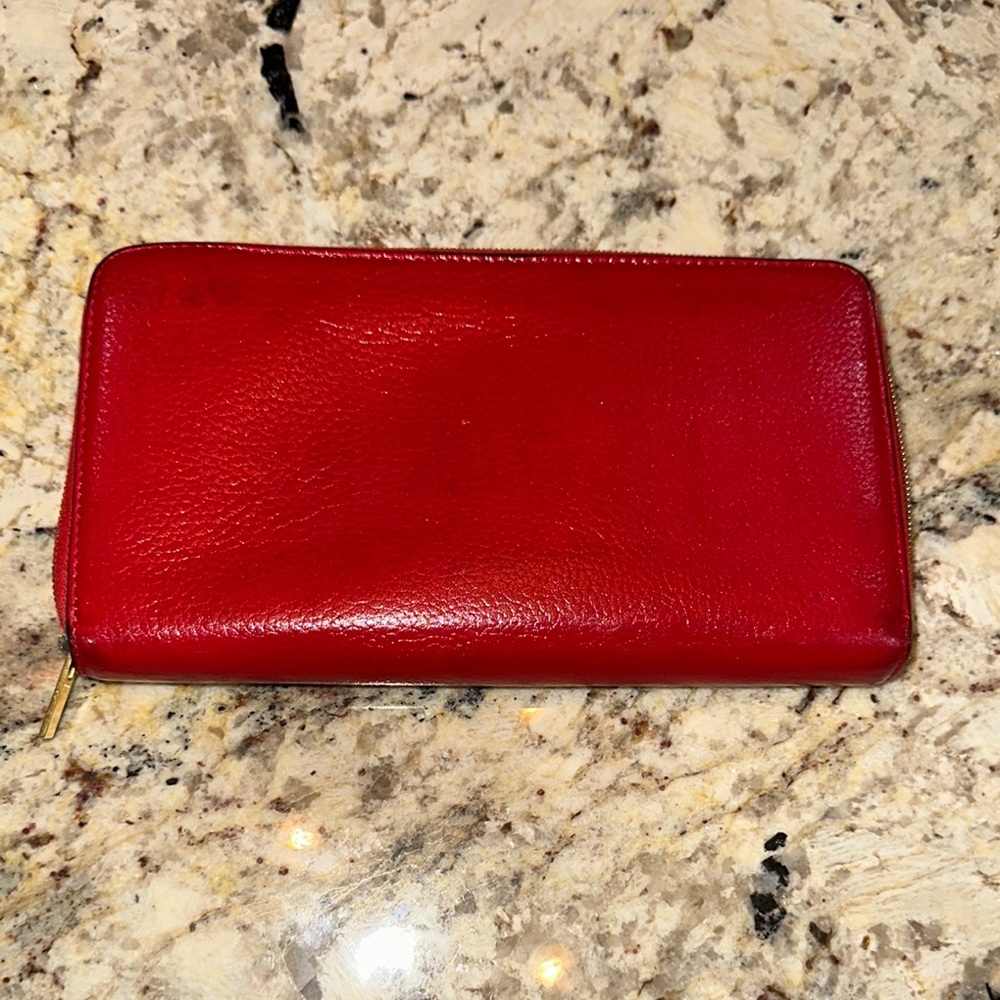 Celine Red Leather Wallet - Picture 4 of 10